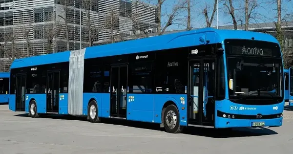 Mar teszten az elso elektromos csuklos buszok