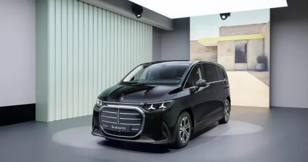 Luxus egyteru Mercedes modra matol rendelheto az elektromos VLE